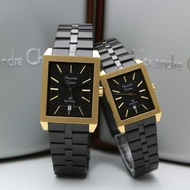 JAM TANGAN COUPLE ALEXANDER CRISTIE AC1020 GOLD BLACK ORIGINAL