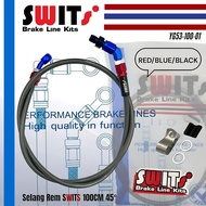 SWITS Hose 45 Degree Model Motorcycle Brake Hose 100cm