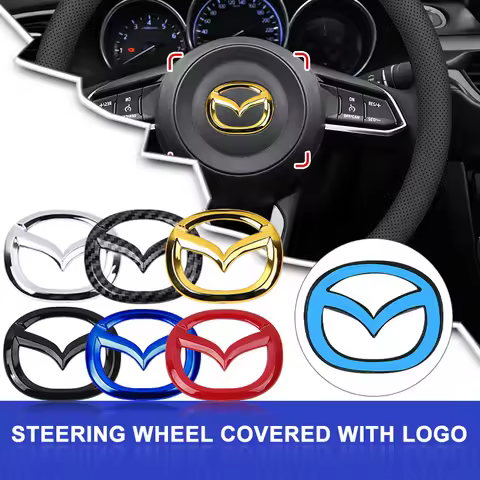Car Steering Wheel Center Emblem Stickers Accessories For Mazda 3 Alexa CX4 CX5 CX8 2 3 6 DJ BL BM G