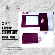 Laptop Sleeve 2 in 1 convertible to Desk Mat | personalized laser engrave