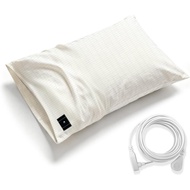 Grounding Pillowcase Earth Connected Sliver Fiber Pillow Case Queen Bedding with 15ft Cord (White，20