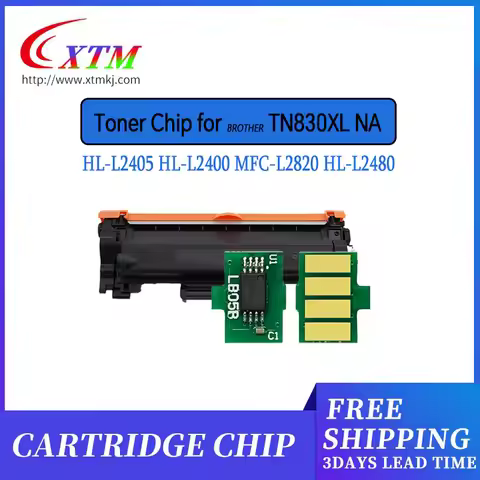 5X TN830XL TN830 Toner chip for Brother DCP-L2640DW HL-L2405W HL-L2400D MFC-L2820DW HL-L2480DW print