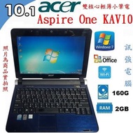 宏碁 Acer KAV10 10.1吋雙核小筆電、250G硬碟、2GB記憶體、Wi-Fi、文書、上網、影音、追劇都OK