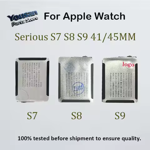 New Battery For Apple Watch Serious S9 S8 S7 41/45MM Iwatch Battery For A2663 A2552 A2810 A2815 A295