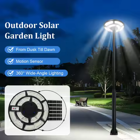 Solar UFO Garden Lamp Outdoor Waterproof With Motion Sensor and Remote Control Solar Street Lamp Par