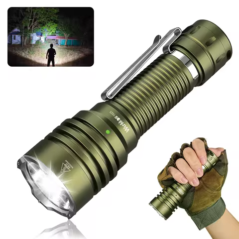 Wurkkos TS23 21700 Rechargeable Tactical Flashlight EDC 5000LM XHP70.3 HI LED Torch IPX-8 Waterproof