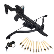 Southland Archery Supply Rogue 80 Pound Self-Cocking Pistol Crossbow Package Red Dot Scope+Bag+13 Bo