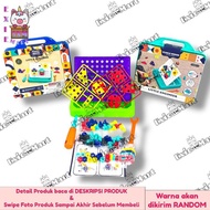 ID CHILDREN'S TOY SUITCASE PUZZLE SERIES TOOLS CARPENTER TOOLS SET - LITTLE ENGINEER 2D/ 3D SCREW