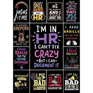 HR Humor Wall Art Poster  Im In HR I Cant Fix Crazy  Text Art Decor Print for Office Interior Design Home Decor Collection