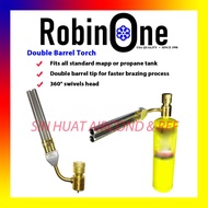 RobinOne Double Barrel Torch Welding Torch Brazing Torch Hand Torch Welding Head