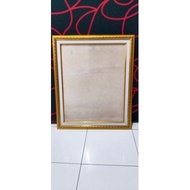 16R 16RS Photo Frame /Linen Frame Carved Frame with Gold and Silver list