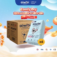 [Bundle of 6] Aiwibi Baby Comfy Dry Diapers Tape & Pants