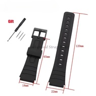 12/14/16/18/20/22mm Silicone Rubber Strap for Casio W800H A158/168 AE1200/1300 F91W F84 Watchband Me