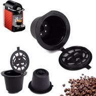 3件裝 可重複使用的Nespresso咖啡替代膠囊套裝 帶塑料勺 可填充濃縮咖啡 Nespresso 咖啡過濾器膠囊殼 環保先 可重用#G889002986