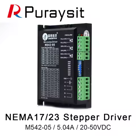 Puraysit M542-05 Leadshine NEMA17 NEMA23 2phase stepper motor driver 36VDC 4.2A CNC Router