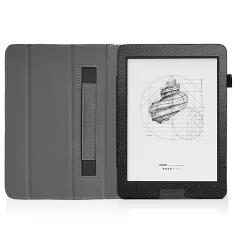 7.8-Inch E-Reader Case Tri-Folded Magnetic Protective Cover Shockproof Leather Back Shell for Onyx B