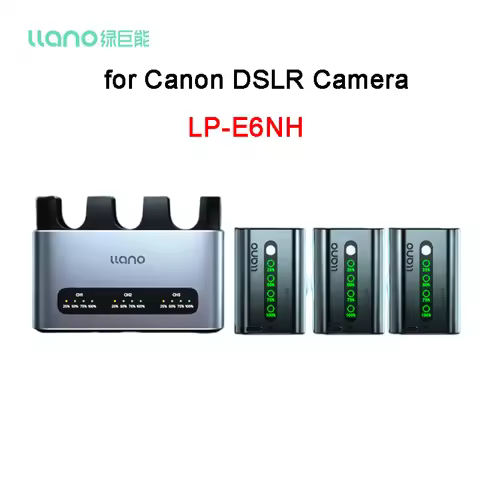 LLANO LP-E6NH 30w Camera Battery Charging Box For Canon R7 II for Canon R6 60D 70D 5D2 80D 90D 5D4 D