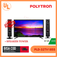 Polytron LED TV DIGITAL PLD-32TV1855/1755 + Tower Cinemax 32 Inch - [Garansi Resmi]