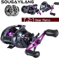 in stock Sougayilang Gear Ratio Metal Reel 7.2:1 Metal Reel Baitcasting Reel 18+1BB Multi Color Reel