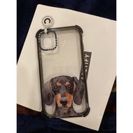 💫iPhone11手機殼現貨不用等‼️CASETiFY iPhone 11臘腸犬透明亮面黑色特強防摔手機殼