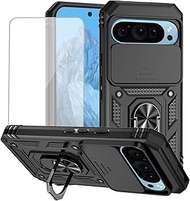 for Pixel9 Case/Pixel 9 Pro/Pixel 10/10 Pro G2YBB with Tempered Glass Screen Protector and Slide Cam