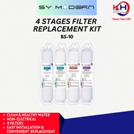 Korean Water Filter Cartridge Set 4 in 1, U-Type Fitting, Halal Certified BS-10