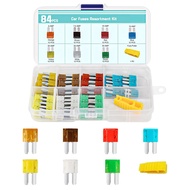 Micro Fuse Kit - 84 PCS Automotive Micro Fuse Assortment (5 7.5 10 15 20 25 30 AMP), Micro2 Replacem