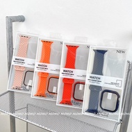 iWatch Case and Strap for iWatch Series 9 8 7 6 5 4 3 2 1 SE 41mm 45mm 44mm 40mm Weave Silicone Rubb