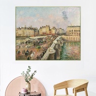 Camille Pissarro Perilla-Citon "แสงแดดยามบ่ายสะพาน Neuve1901" ภาพเขียนสีน้ำมันบนผ้าใบภาพศิลปะที่มีชื