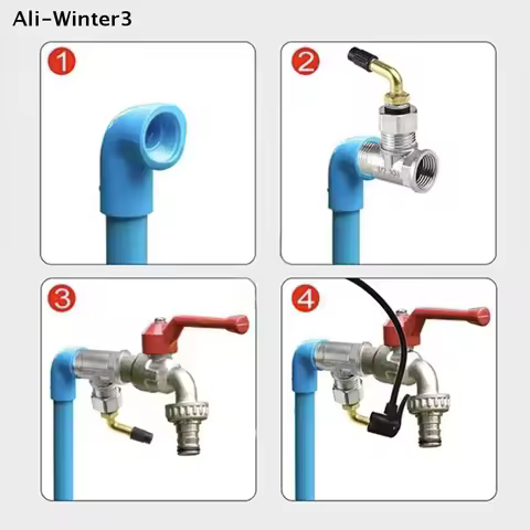 (YY)1Pc 2025 New Garden Hose Faucet Adapter IBC Water Tank Connector Four-point Water Pipe Antifreez