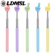 LDMSL Finger Reading Sticks, Finger Design Stainless Steel Teaching Pointer, Durable Telescopic Rod 