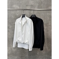 Fake Two-Piece Shirt Bottoming Shirt Korean Version Old Money Style Fake Two-Piece Half-Zipper Stand