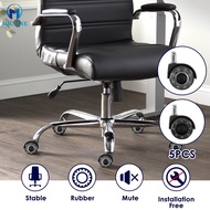 5Pcs Office Chair Wheels Load Capacity 700lbs Chair Caster Wheels Replacement Quiet Rubber Chair Cas