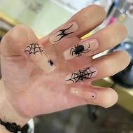 Halloween Spider Wearing Nails Cool Handsome Nail Patches Manicure Patches Fake Nails Live Manicure 