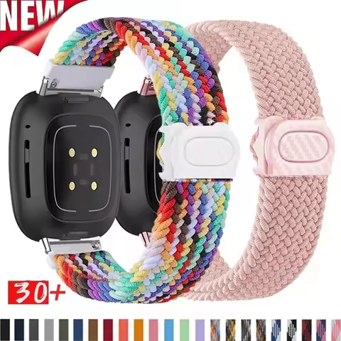 Nylon Loop Braided Strap for fitbit Versa 4 3 2 1 Versa Lite Sports correa Band for versa sense 2/se