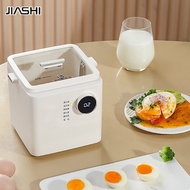 JIASHI เครื่องต้มไข่เครื่องนึ่งไข่สำรองเครื่องทำอาหารเช้าขนาดเล็กอัตโนมัติอัจฉริยะปิดเครื่อง