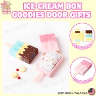 1PCS Doorgift Ice cream box  goodies bag wedding birthday baby shower Cute Packaging Birthday decora