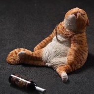 Ready Stock New Style [Drunk Cat] Cute Creative Conspicuous Bag Drunk Cat Pet Model Figure Car Decor