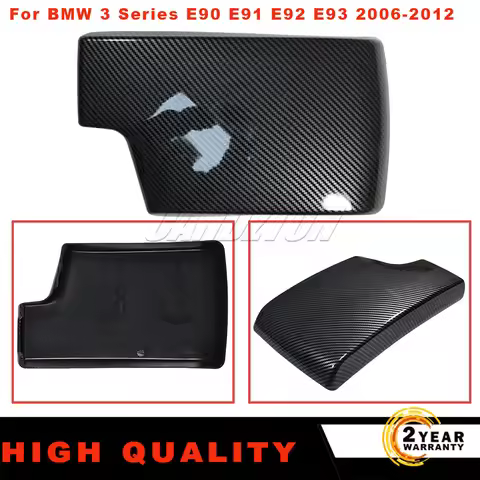 Carbon Fiber Style Center Console Armrest Storage Box Cover For BMW 3 Series E90 E91 E92 E93 323i 32