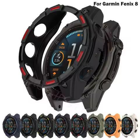 Silicone Protective Cover For Garmin Fenix 8 51mm 47mm 43mm Soft TPU Protection Case For Garmin Feni
