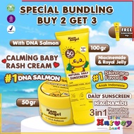 Calming Baby Rash Cream With DNA Salmon  Jojoba Oil & Zinc Oxide 50g – Baby Diaper Cream Krim Kulit 