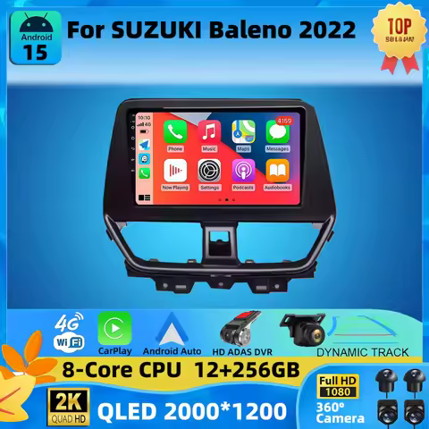 9 Inch QLED For SUZUKI Baleno 2022 Car Radio DSP Stereo Android 15 GPS Navigation Head Unit Multimed