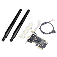 M.2 To PCI - E Wireless Adapter Converter with 2x Antenna NGFF M.2 WiFi Bluetooth Card For Intel AX2