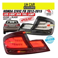 Honda Civic FB 2012 - 2015 Led Light Bar Tail Lamp ( Clear + Black )