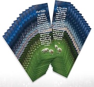 Psalm 23 Bible Bookmarks, 24 Pack, Bible Study Supplies, Christian Book Marks, 23rd Psalm Scripture 