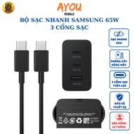sạc samsung 65w Bộ sạc nhanh samsung 65w 3 cổng sạc tiện lợi không gây nóng máy không loạn cảm ứng k