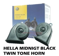 HELLA Midnight Black Car  Horn Set Twin Tone Horn Horn Kereta