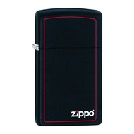 1618ZB Zippo Black Matte Slim w & Border ของแท้ (Empty Zippo Lighter without Fuel ไฟแช็กเปล่าไม่มีเช