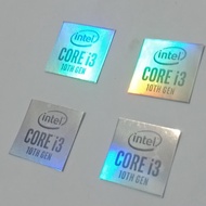 stiker laptop komputer intel core i3 10th gen hologram termurah