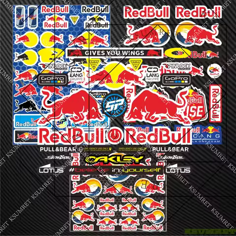 Christmas Red bull Motorcycle Sticker Decals